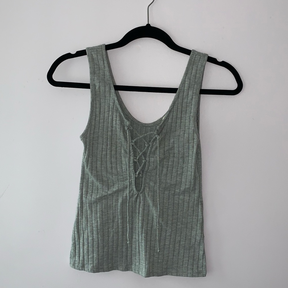 Lace up tank top
